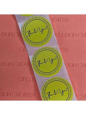 Thank You Packaging Sticker Label